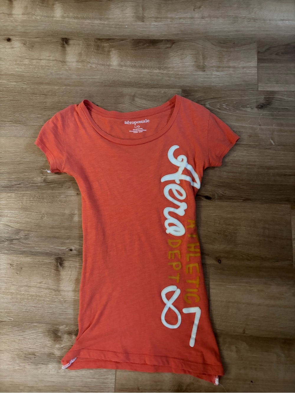 Aeropostale Girls' Orange Logo Graphic Tee